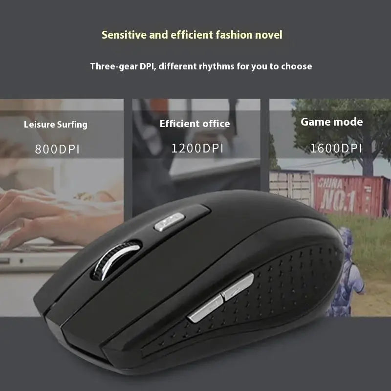Wireless Mouse Silent Mouse 2.4GHz Portable Mobile Optical Office Mouse Adjustable 1600DPI Levels For Notebook PC Laptop Macbook