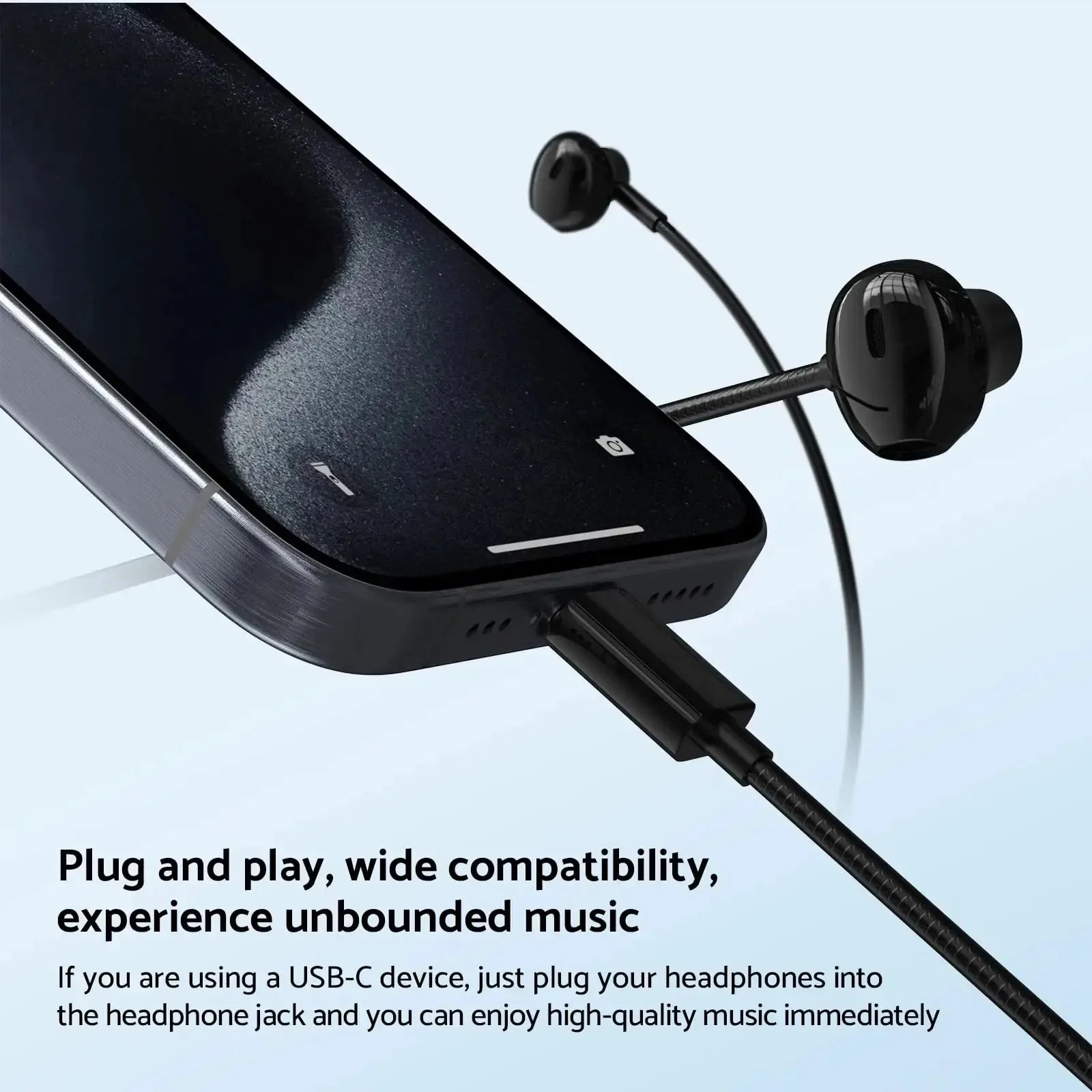 For Samsung Headphones HiFi Surround Sound In-ear USB Type C/3.5mm With wire control Wired Earplugs For Galaxy S24 S23 S22 Ultra