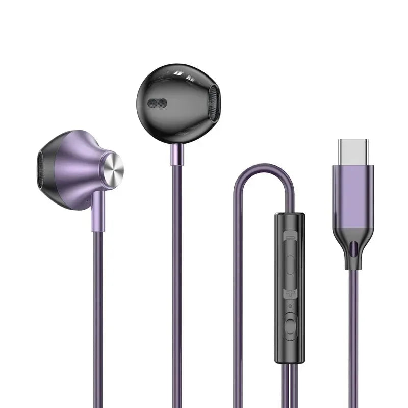 For Samsung Headphones HiFi Surround Sound In-ear USB Type C/3.5mm With wire control Wired Earplugs For Galaxy S24 S23 S22 Ultra