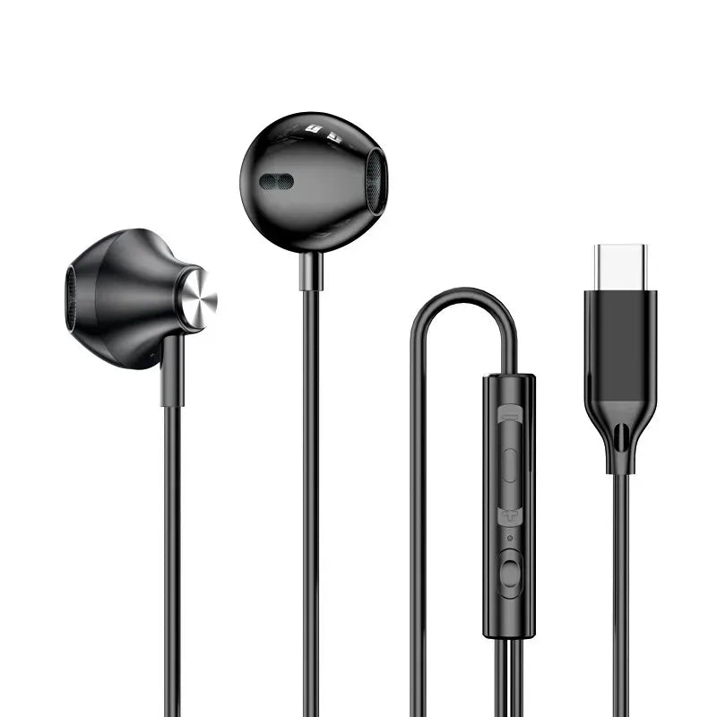 For Samsung Headphones HiFi Surround Sound In-ear USB Type C/3.5mm With wire control Wired Earplugs For Galaxy S24 S23 S22 Ultra