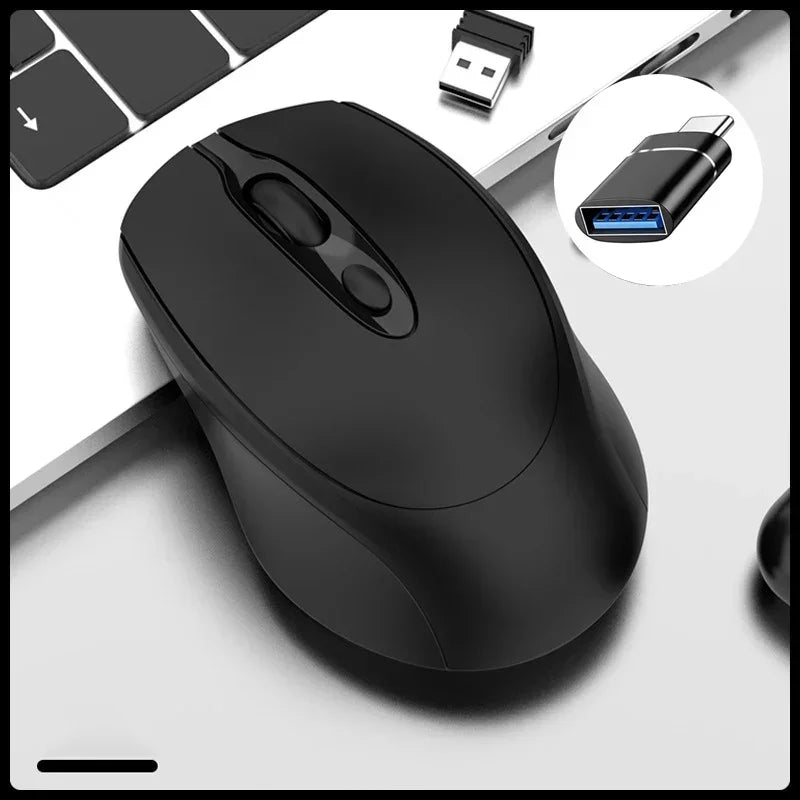 Rechargeable Wireless Mouse Dual Modes Bluetooth-compatible 2.4G USB Silent Ergonomic Mice For Laptop Pad Tablet Macbook Mause