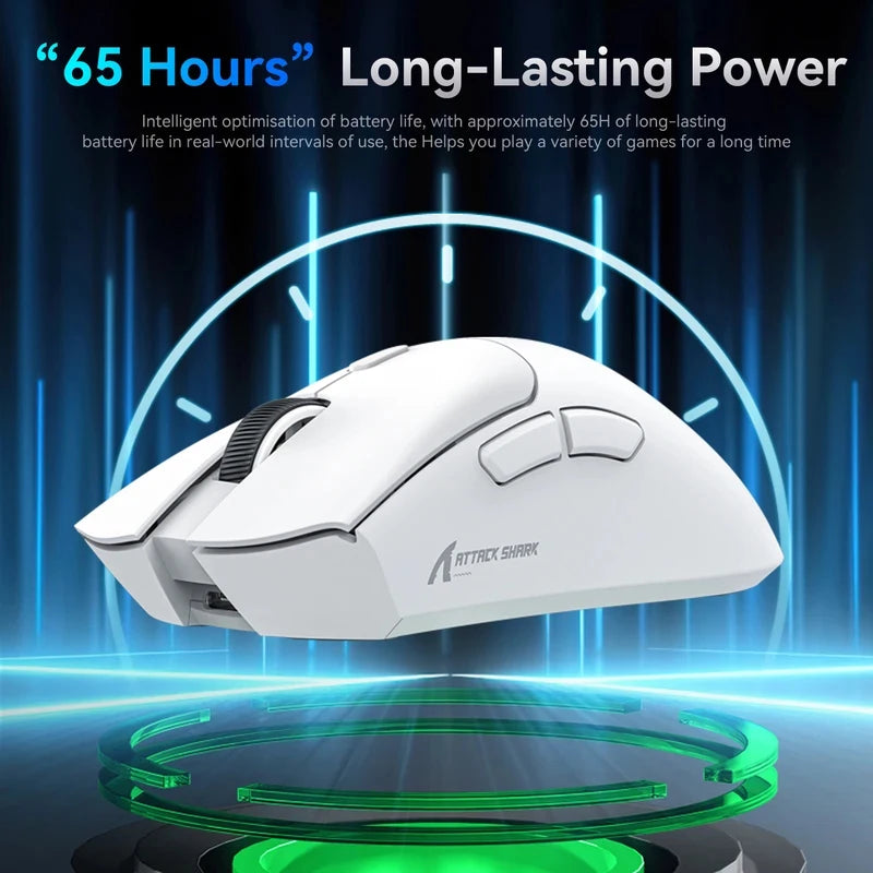 Attack Shark R1 Tri-Mode Wireless Gaming Mouse – 18000 DPI / 1000Hz, PAW3311, with Macro Support