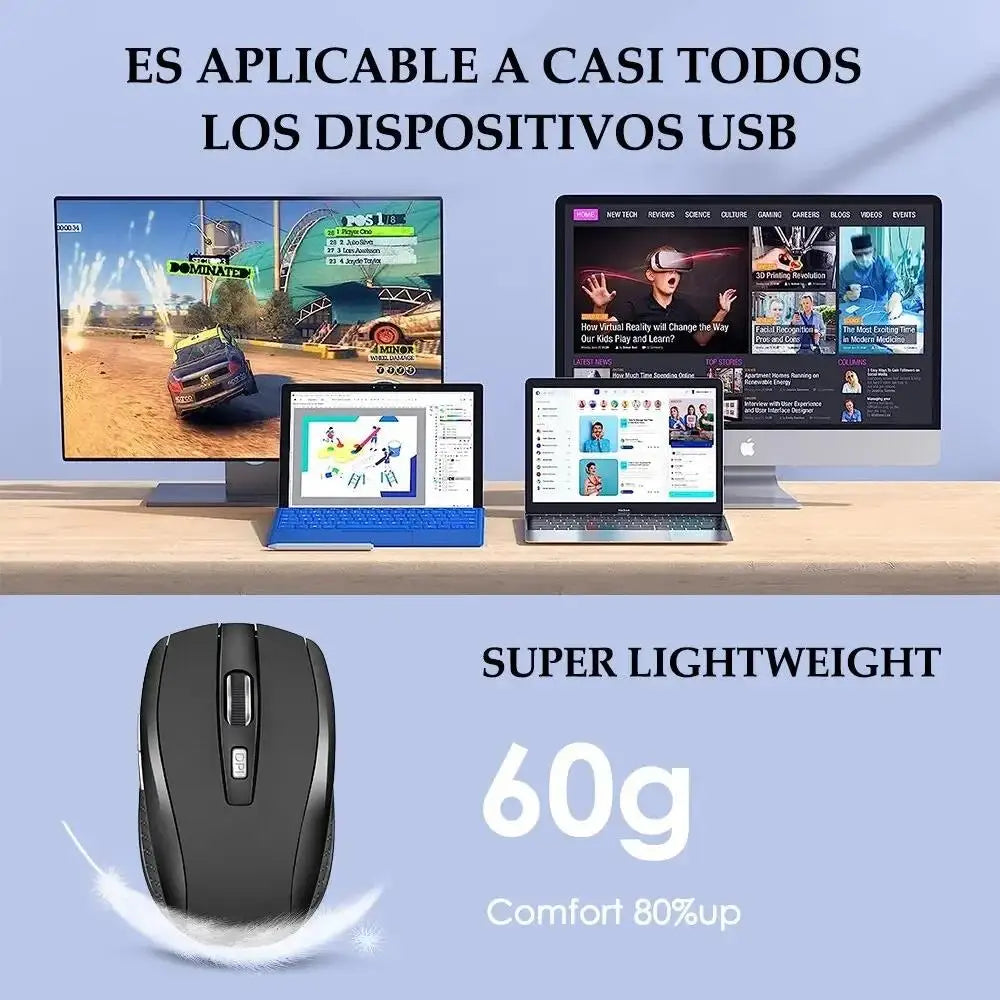 Wireless Mouse Silent Mouse 2.4GHz Portable Mobile Optical Office Mouse Adjustable 1600DPI Levels For Notebook PC Laptop Macbook