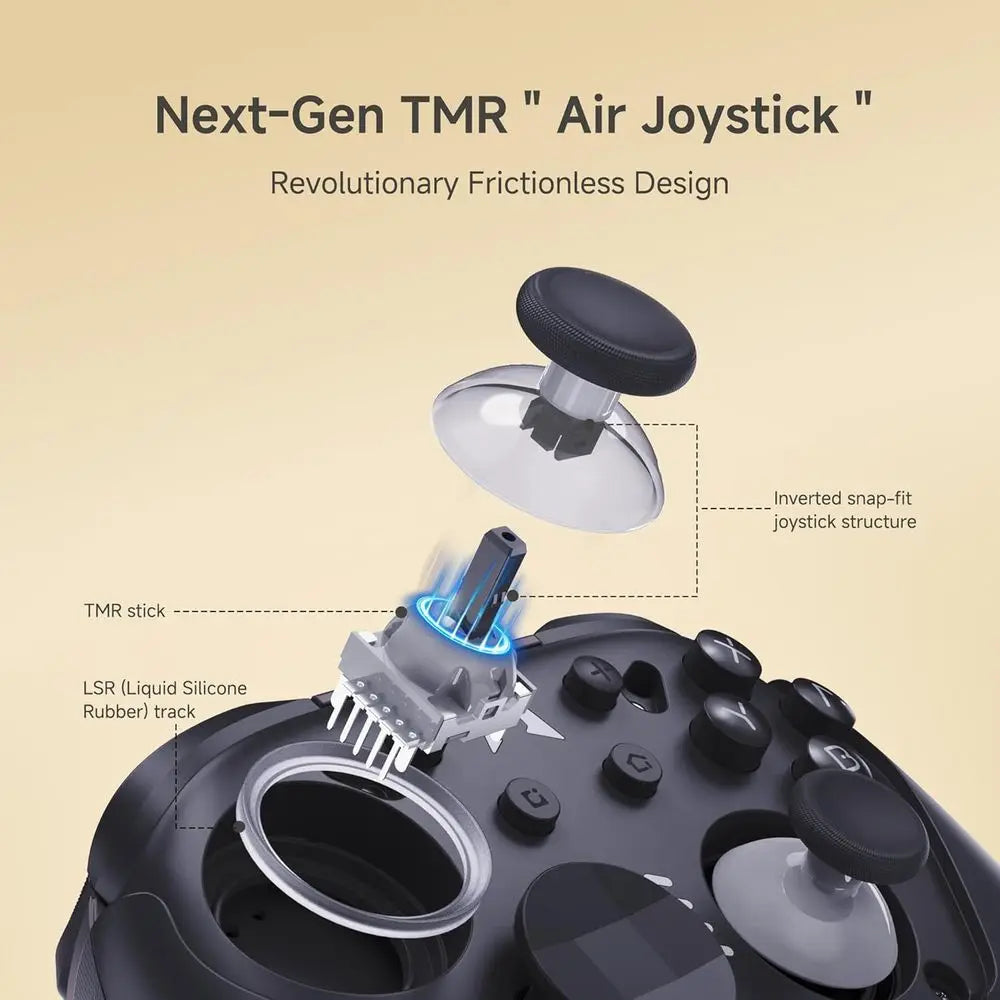 Wireless Controller with HD Rumble, Zero Drift Joystick, Charging Dock, Turbo & Programmable Buttons for Gaming Consoles