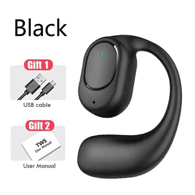 Portable Bone Conduction Earphones Bluetooth 5.3 HiFi 9D Stereo Noise Reduction Waterproof Earbud Outdoor Wireless Headset