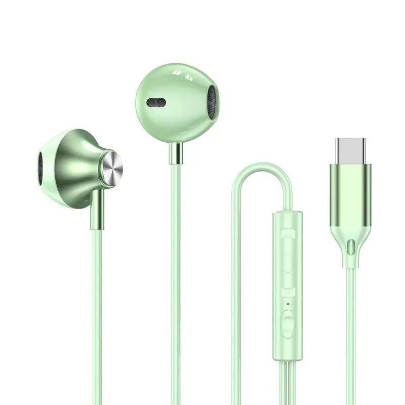 For Samsung Headphones HiFi Surround Sound In-ear USB Type C/3.5mm With wire control Wired Earplugs For Galaxy S24 S23 S22 Ultra